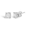Haus of Brilliance Silver 1/2 Cttw Near Colorless Diamond Miracle-Set Stud Earrings - 2 of 4