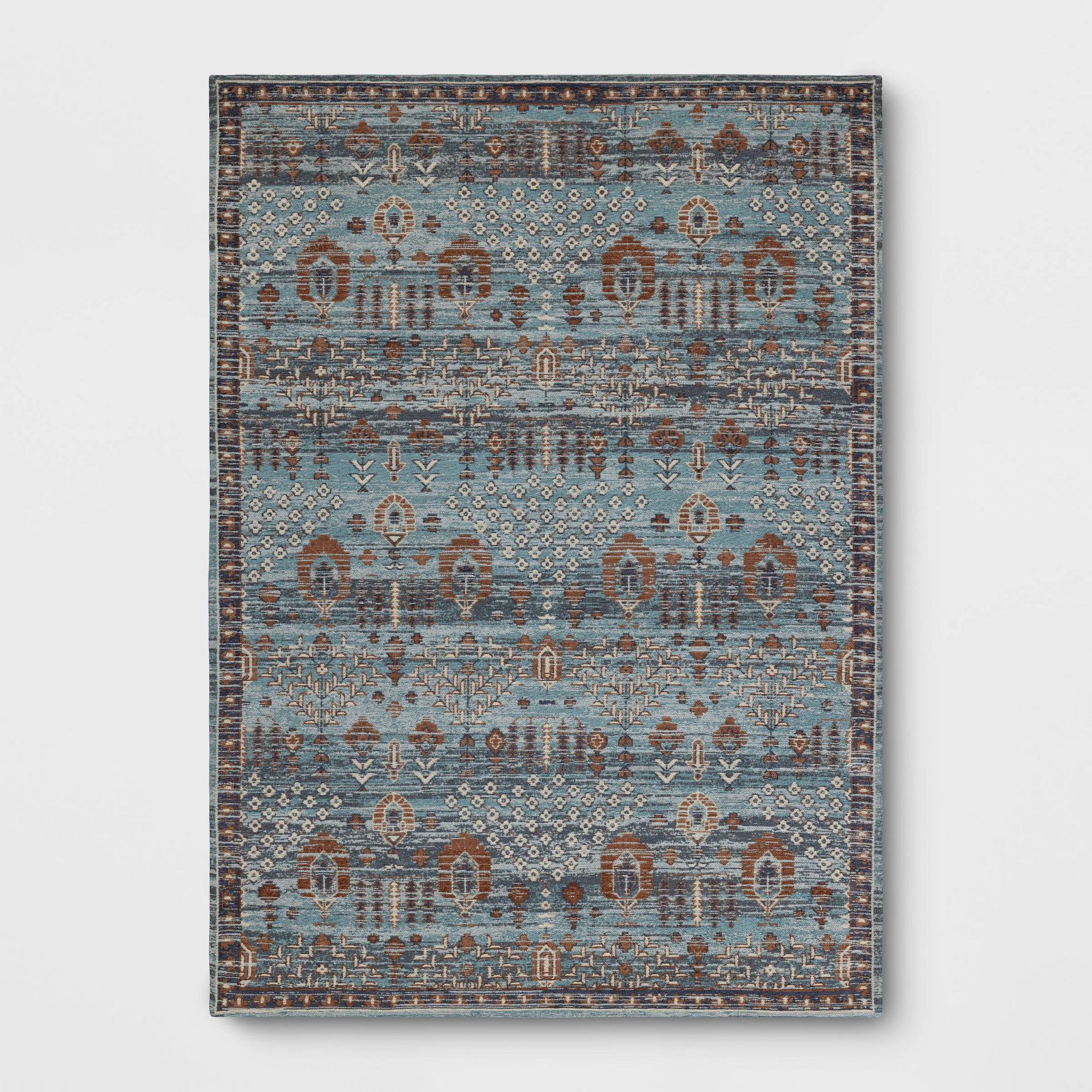 5'x7' Woven Flatweave Area Rug Blue - Threshold™
