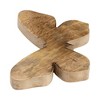 Sagebrook Home 9" Wooden Butterfly Decor - Contemporary Rustic Brown Butterfly Statue for Home or Office Decorative Accent - Bedroom, Bathroom, - 4 of 4