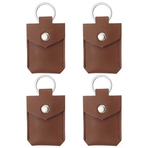 Unique Bargains Portable Genuine Leather Key Fob 4 Pcs - 1 of 4