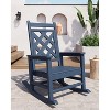 COZONY Outdoor Rocking Chair, HDPE Weather Resistant Patio Rocker with Wood Texture for Deck Pool Backyard - 4 of 4