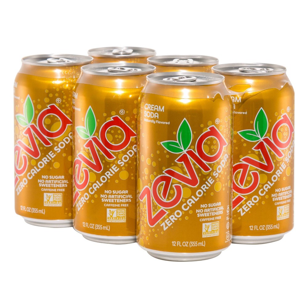 UPC 894773001223 product image for Zevia Cream Soda Zero Calorie Soda - 6pk/12 fl oz Cans | upcitemdb.com