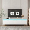 TV Stand For 70-79 Inches TV, Mid Century Modern Entertainment Center With Storage Cabinet, 4 Door Handles, Easy Assembly, For Living Room, Bedroom - 3 of 4