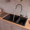 ALFI Polished Chrome Square Kitchen Faucet with Black Rubber Stem - 2 of 4