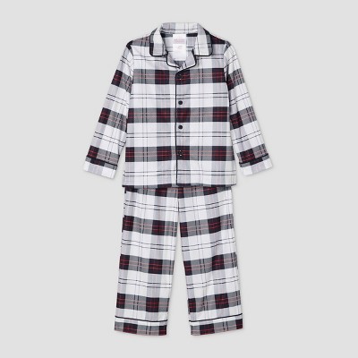 black and white plaid baby pajamas