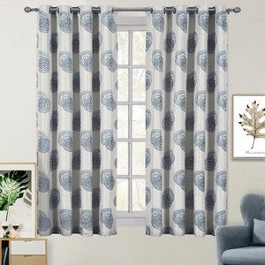 Egyptian Linens Lafayette Window Curtains Panels With Grommets (Set of 2 Panels) - 1 of 4