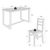 Hooseng Dining Table Set for 4, 5-Piece Kitchen Table Chairs Set, Rectangle Dining Room Table set with four chairs, Dining Table Set with Backrest - 2 of 4