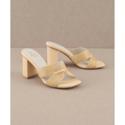 Women's Wo's Santiago Raffia Heels - OASIS SOCIETY