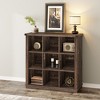 8 Cube Storage Organizer Book shelf, 3 Tier Horizontal Bookcase, Industrial Storage Bookcase for Entryway, Low Bookshelf for Living Room - 3 of 4