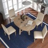 Dining Table Set Round, Dining Sets 5 Piece, Dining Set Solid Wood With 4 Upholstered Chairs, Extendable Dining Table Set-Cuddlewood - 3 of 4
