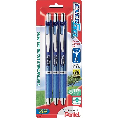 Pentel EnerGel RTX Gel Pens, Bold Point, Blue Ink, Dozen (BL80-C)