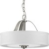Progress Lighting Kene Collection 2-Light Semi-Flush Mount, Brushed Nickel, Linen Shade - 3 of 4