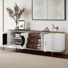 70.8" Modern Minimalist TV Stand for TVs up to 80", Freestanding Entertainment Center with 3 Drawers, 2 Cabinets & Open Shelf for Living Room - 2 of 4