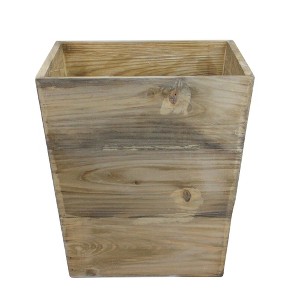Allstate Floral 13.75" Country Rustic Natural Wood Storage Bin Container - 1 of 2