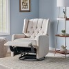 25"W 360° Swivel Recliner Chair Accent Chair, Charcoal/Beige-Merax - 2 of 4