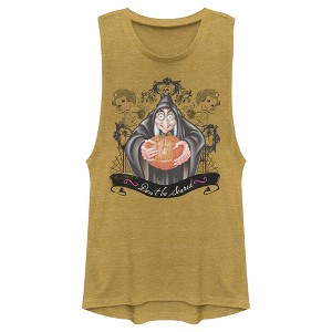 Juniors Womens Snow White and the Seven Dwarves Evil Queen Pumpkin Festival Muscle Tee - 1 of 4