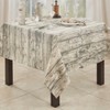 Saro Lifestyle Printed Wood Tablecloth, 60", Beige - 4 of 4