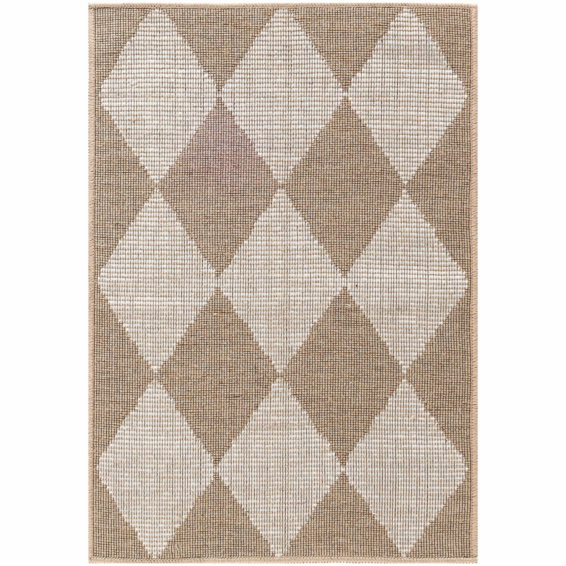Nourison Washable Modern Jute 2' x 3' Natural Ivory Modern Indoor Non-Slip Flatweave Rug