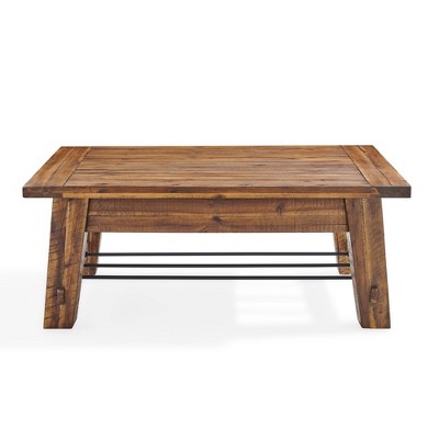 Durango 51'' Dark Brown Industrial Wood and Metal Coffee Table
