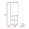 Vynxaria Bathroom Cabinet with Single Door, Two Interior Shelves, and Two External Shelves, Stylish and Functional in Black Finish - 3 of 4
