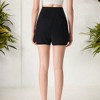 Anna-Kaci Women's High Waist Double Layer Running Shorts with Drawstring Closure and Mesh Detail - image 2 of 4