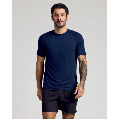 Men's Navy Active Mesh Crew - True Classic