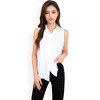 Anna-Kaci Women's Sleeveless Button-Down Collared Top with Lightweight Textured Fabric and Classic Design - 4 of 4