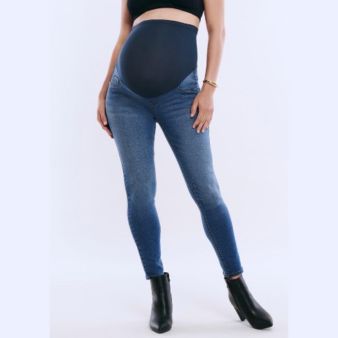 Women's Secret Fit Over the Belly Ankle Length Skinny Jeans | Motherhood Maternity - image 1 of 4