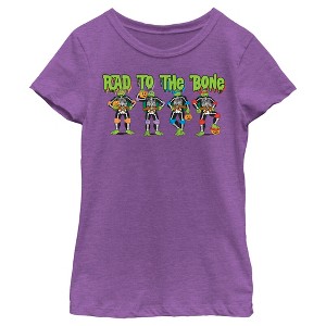 Girl's Teenage Mutant Ninja Turtles Halloween Rad to the Bone T-Shirt - 1 of 4