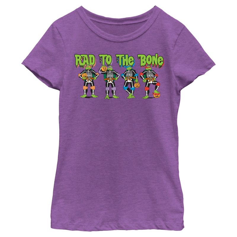 Girl's Teenage Mutant Ninja Turtles Halloween Rad to the Bone T-Shirt, 1 of 5