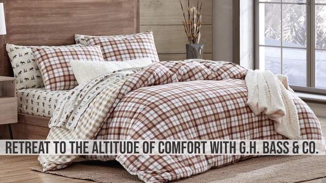 Full/Queen 3Pc Colorblock Faux Shearling Comforter Set Natural - G.H. Bass, 2 of 9, play video