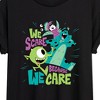 Women's - Disney - We Scare Because We Care Oversized Graphic T-Shirt - 2 of 4