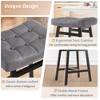 Arceso Counter Height Bar Stools Set, Barstools with Thick Faux Leather Saddle Seat & Heavy Duty Metal Legs,24Inch Kitchen Counter Stools - 3 of 4