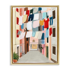 Stupell Industries Laundry Clothesline Between Apartments, 17" x 21" - 1 of 4