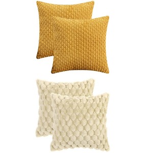 REGALWOVEN 4 Pcs Soft Cozy Throw Pillow Covers for Home Decor 16" x 16" - 1 of 4