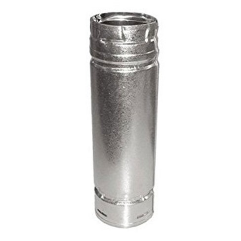 DuraVent 6DP-36 DuraPlus 36 x 6 Inch Galvanized Steel Triple Wall Wood  Burning Stove Pipe Connector to Vent Smoke/Exhaust, Silver