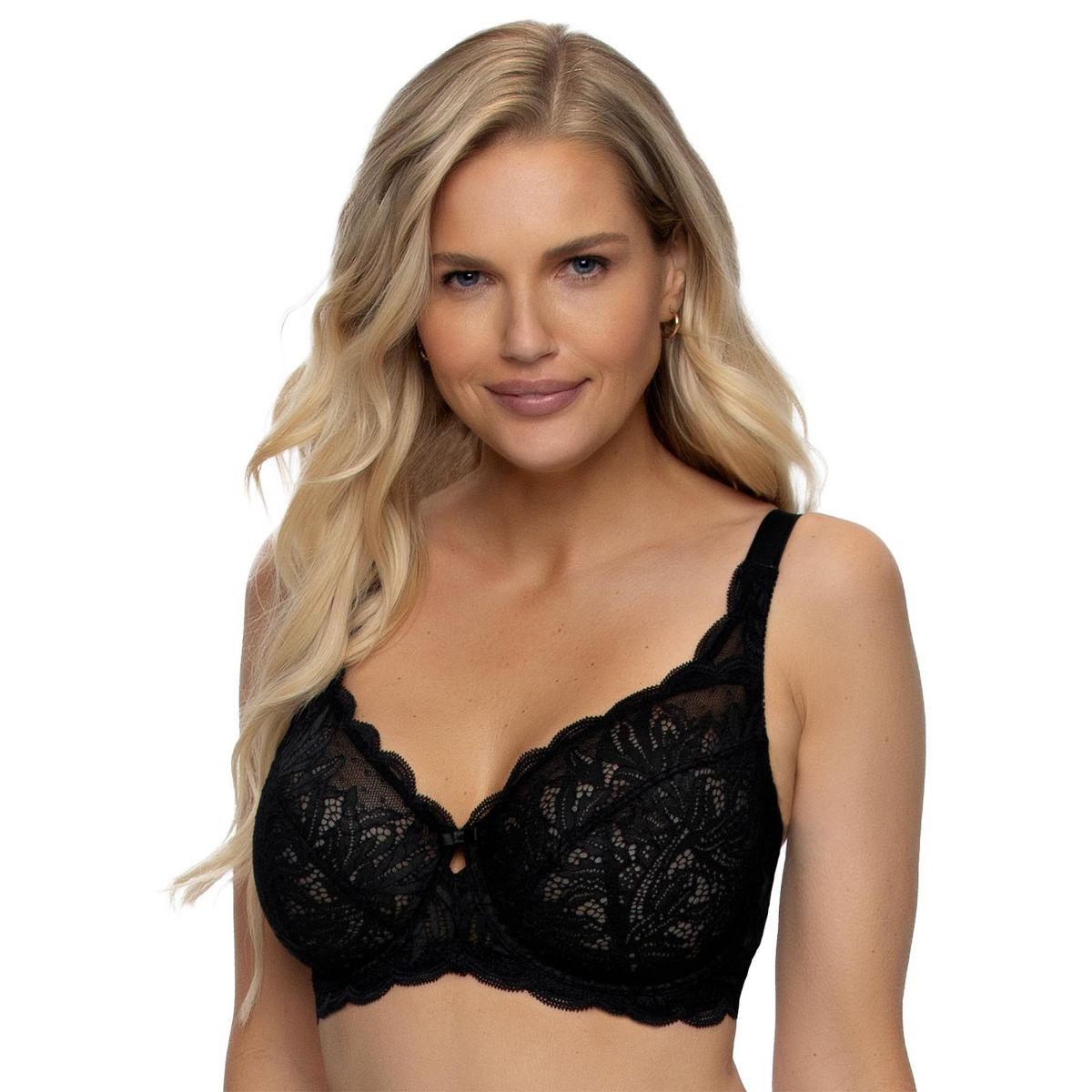 Women's Peridot Unlined Lace Bra - Feminine, Natural Shape, Underwire, Sizes 32C-44H - Felina