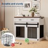 42'' Dog Crate Furniture with Storage Drawers,Dog Kennel Furniture with 2 Sliding Barn Doors, Wooden Double Dog Cage TV Stand - 3 of 4