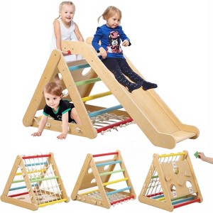 Whizmax 2 in 1 Climbing Toy with Sliding Ramp, Climbing Net & Board - 1 of 4