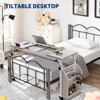 Adjustable Overbed Table with Wheels - Tiltable Laptop Desk for Home/Hospital/Office (24"-35" Height, 350Lbs Capacity, 1-Pack) - 4 of 4
