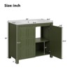 INFURNIC Vanity Tables, Elegant Artisanal with Ample Storage and Sophisticated Finish for Timeless Elegance, Olive Green, 40"*21.5"*19.5" - 3 of 4