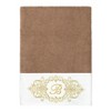 Linum Home Textiles 100% Turkish Cotton MONICA Gold Thread 3PC Embellished Towel Set - 2 of 4