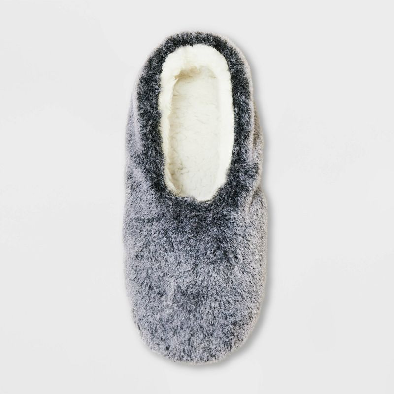 Women's Faux Fur Cozy Pull-On Slipper Socks with Grippers, 4 of 13