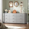 Aheaplus Closet Storage Cabinet 2 Set with 6 Drawers, Night Stand with Storage, 6-Drawers Dressers - 3 of 4