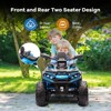 Garvee 12V 2-Seater Ride On ATV for Kids, Electric Car with Remote Control, 4x200W Motors, Bluetooth Music, LED Lights, Spring Suspension - 3 of 4