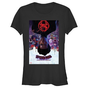 Juniors Womens Spider-Man: Across the Spider-Verse Miles Morales Movie Poster T-Shirt - 1 of 4