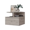 Grungis Modern Floating Wood Nightstands with 1 Drawer,Wall Mounted Nightstands with 2-Tier Shelf for Living Room,Bedroom - 4 of 4