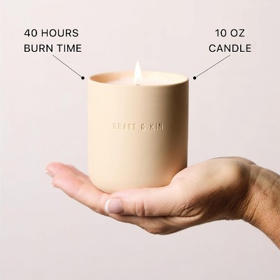 Craft & Kin 10 oz Beige Ceramic Jar Soy Scented Candle