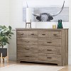 HomeStock 8-Drawer Dresser Weathered Oak Versa - 2 of 4