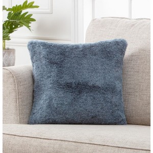 Chanasya Bokeh Plush Faux Fur Square Throw Pillow Covers - 2-Piece Set - 18" x 18” - 1 of 2
